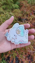 Load and play video in Gallery viewer, Holographic Sweet Elephant Sticker
