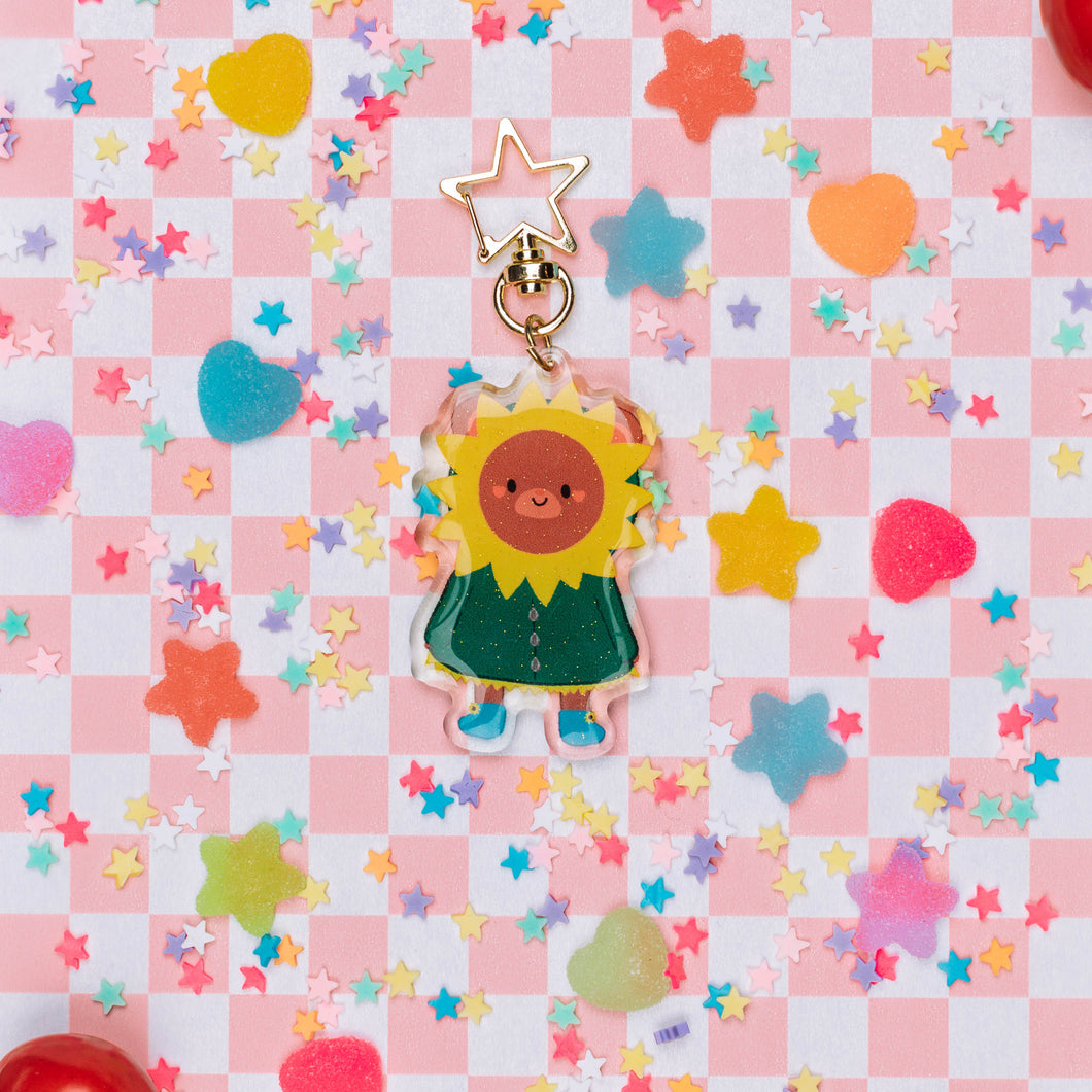 Sunflower Bear Charm